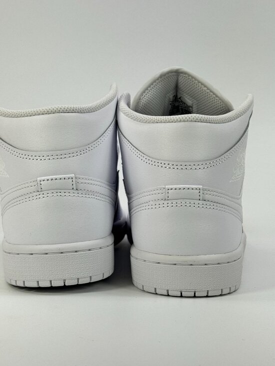 Air Jordan 1 Mid \'Triple White\' 554724-136 Multi Size main image 4